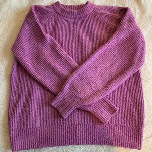 Frank and Oak fuchsia cotton sweater.